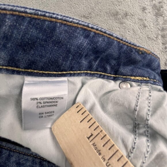 Banana Republic Jeans Womens 8 Blue Stretch Denim Straight Leg Classic Fit Pants - Picture 11 of 16